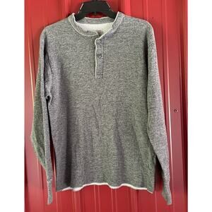 L.L. Bean Gray Long Sleeve Henley Shirt